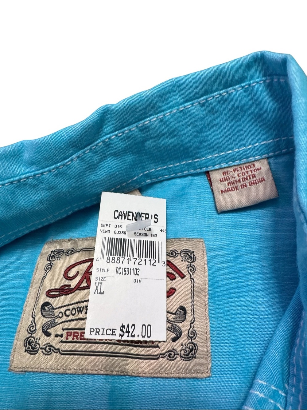 Rafter C Cowboy Collection Snap Button Shirt - Picture 6 of 10